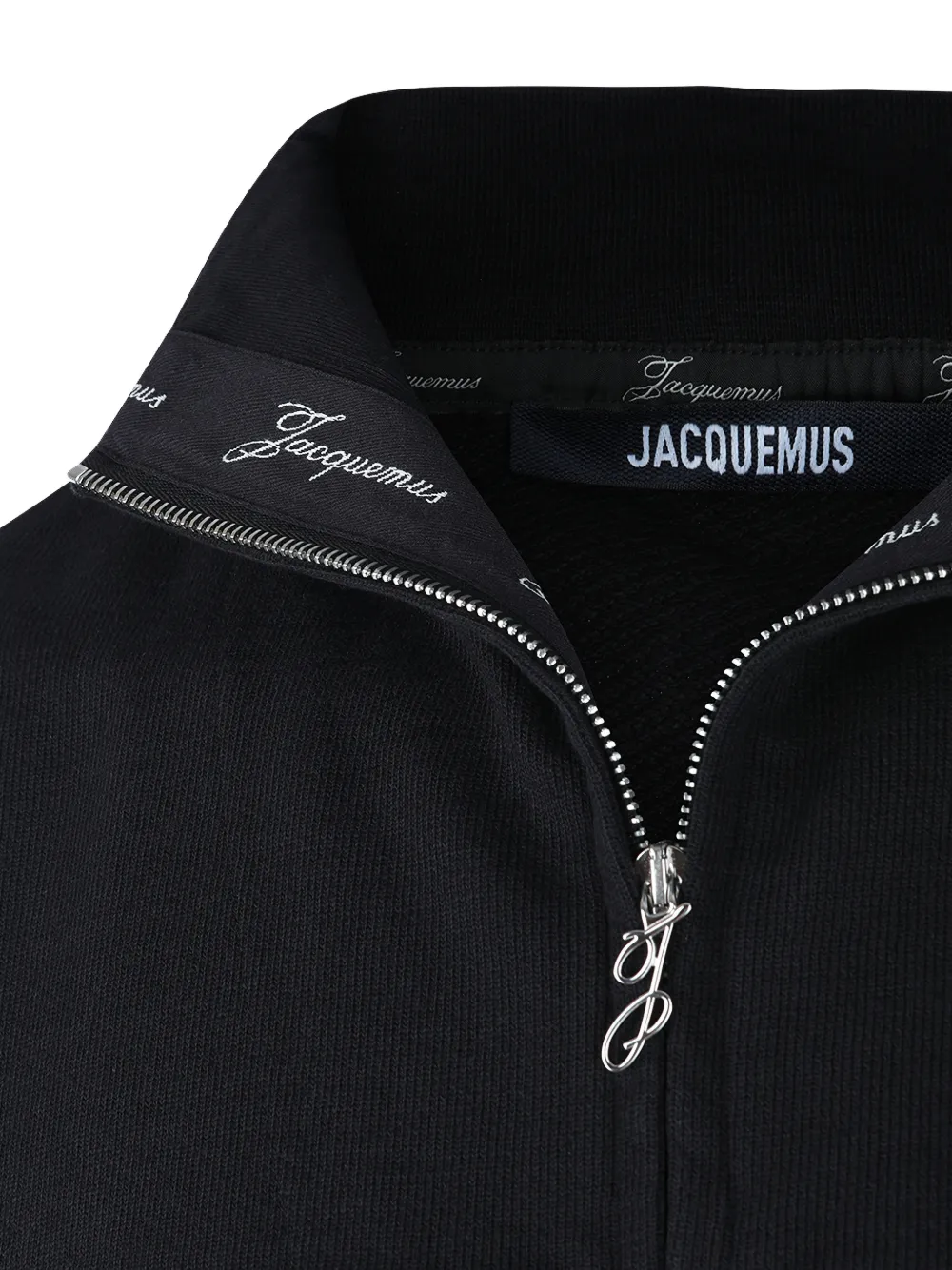 Jacquemus Rond Carré overhemd met rits Zwart