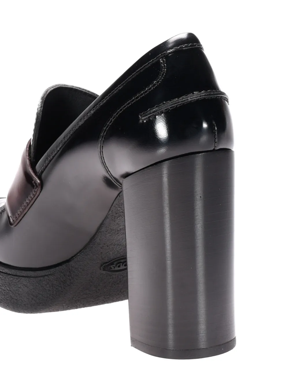 Tod's platform strap loafers Zwart