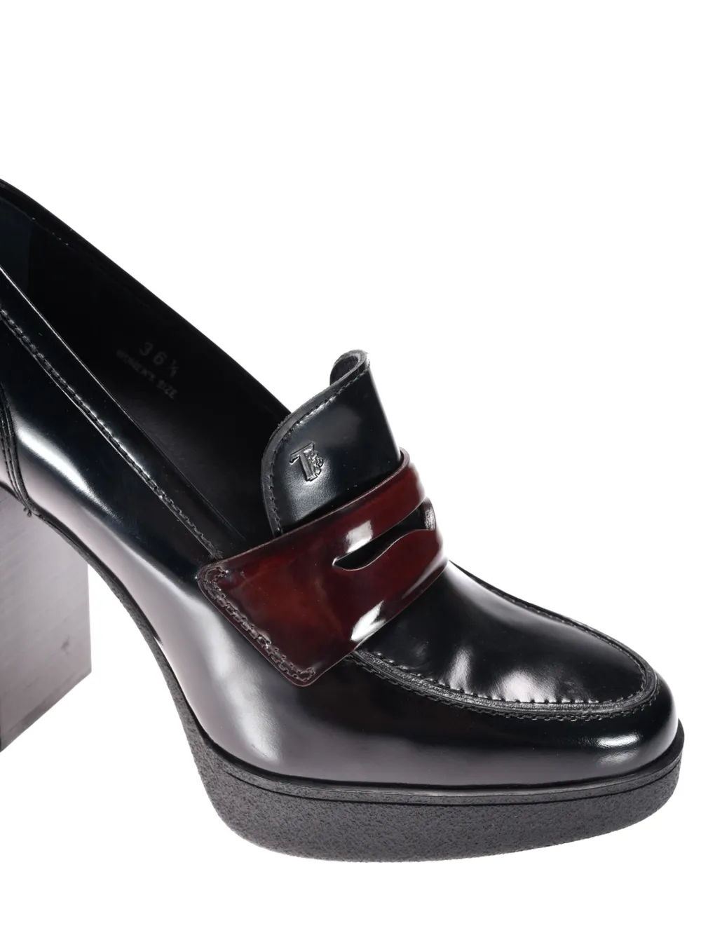 Tod's platform strap loafers Zwart
