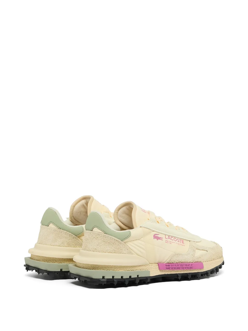 Lacoste Elite sneakers met vlakken Beige