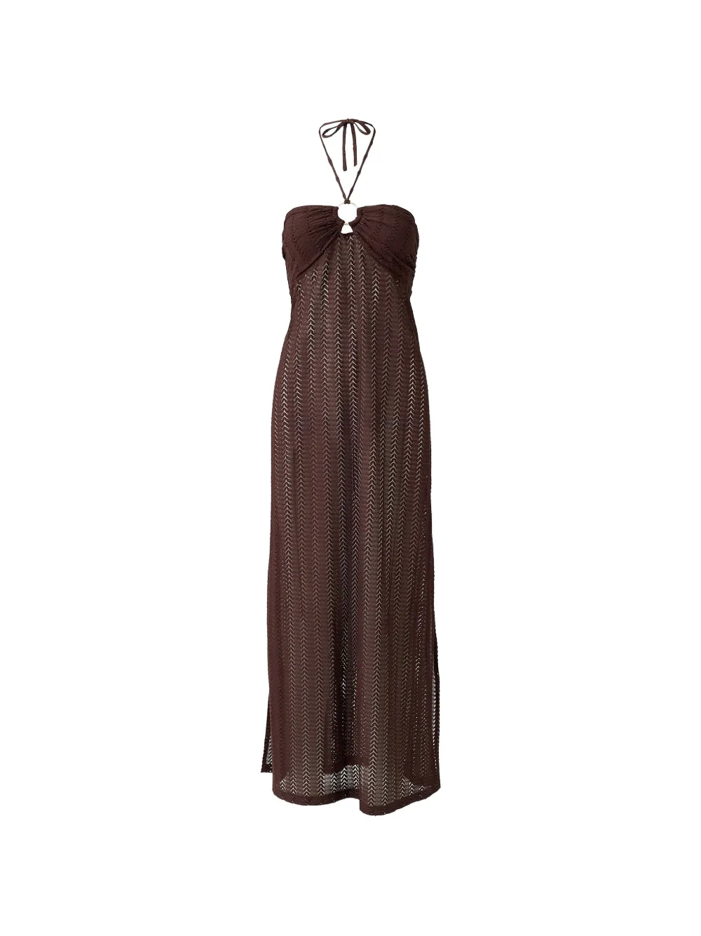 Melissa Odabash Harriet halterneck maxi dress - Brown