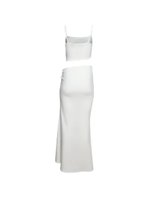 open lace back dress Christopher Esber Sculptured Pleated Rib Dress main image 1