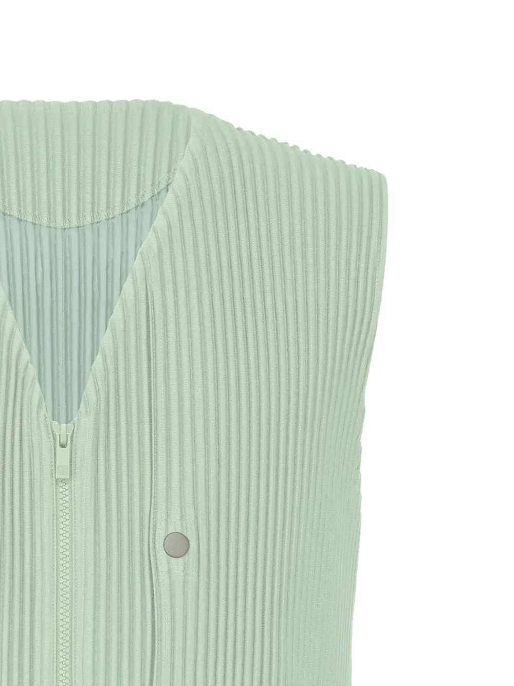  Issey Miyake Pleated Zip Vest - Blue 