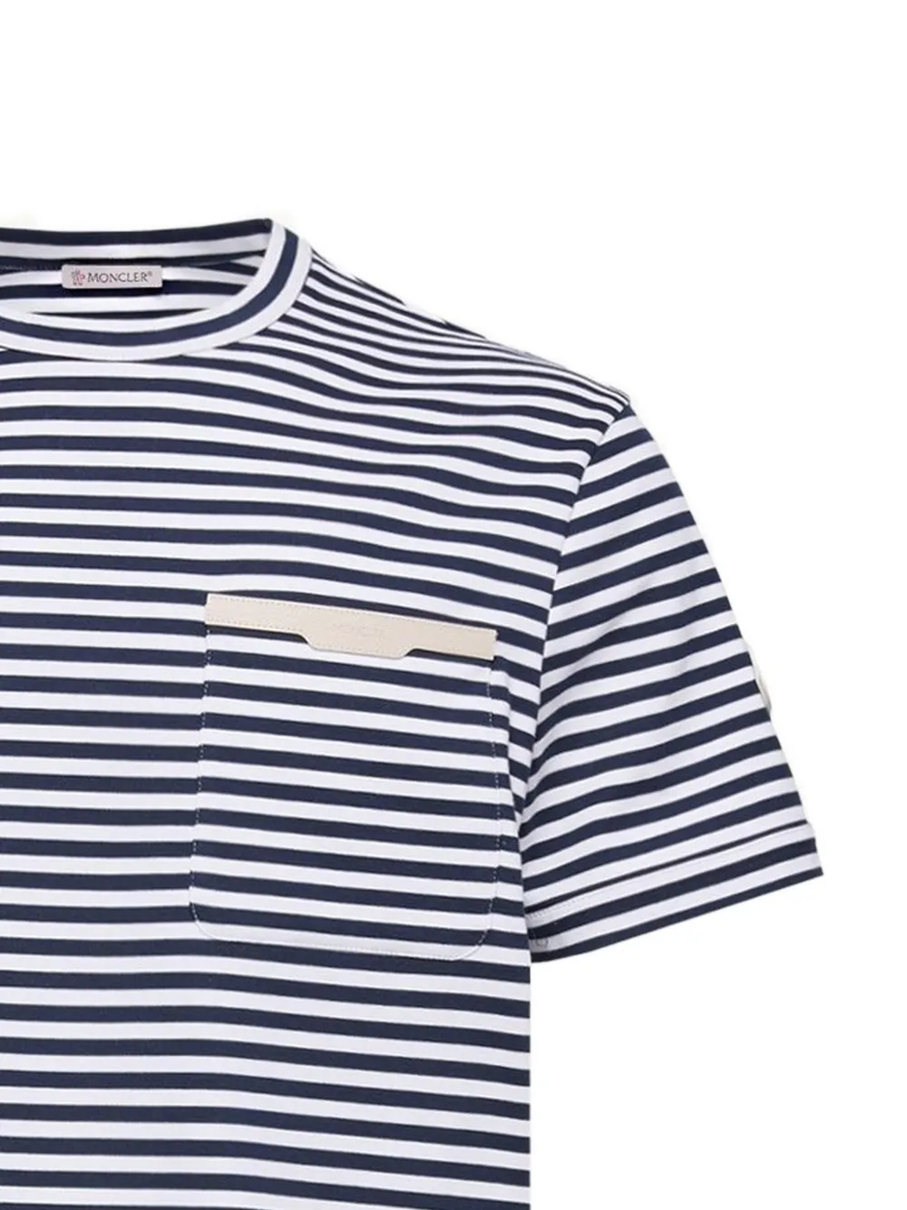 Moncler Gestreept T-shirt Blauw