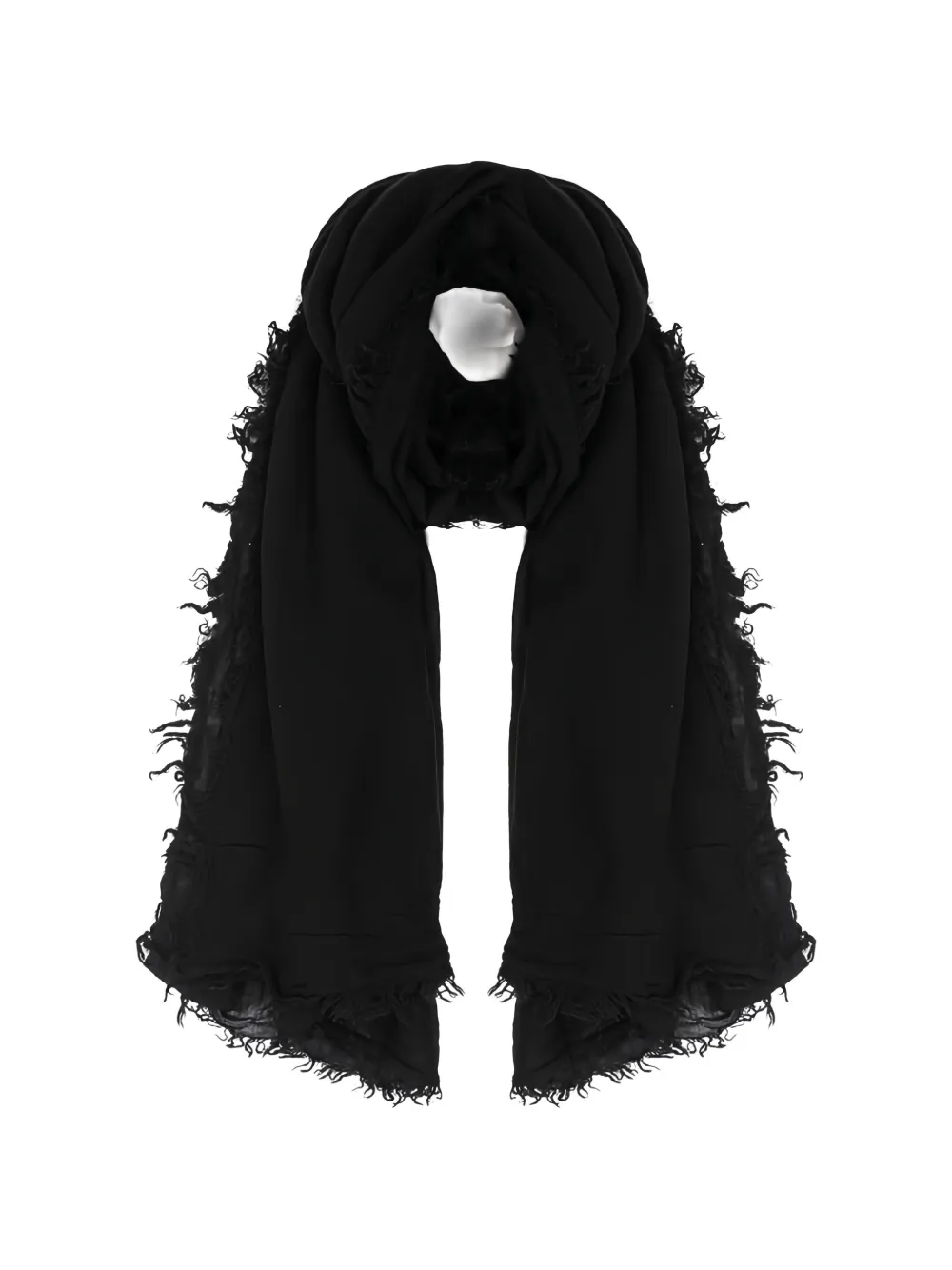  Goia Fringed Scarf - Black 