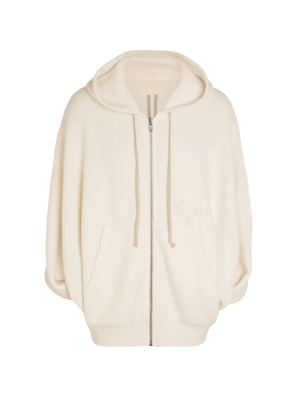 Rick Owens Zip-up Hoodie In White