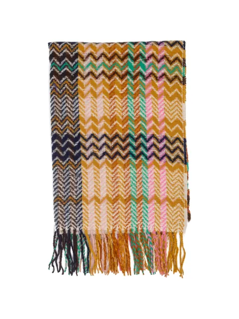 GOIA geometric-pattern scarf