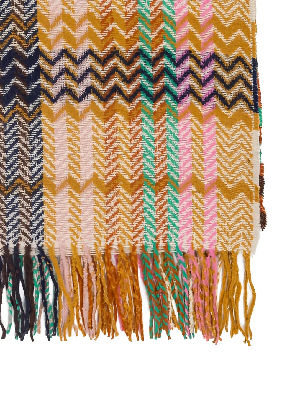  Goia Geometric-pattern Scarf - Yellow 
