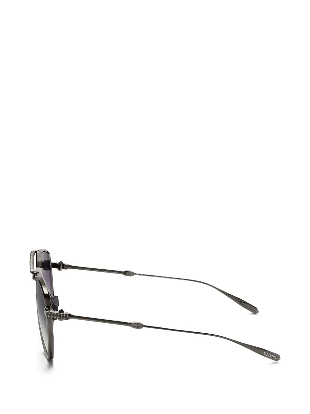 VALENTINO GARAVANI EYEWEAR Zonnebril met piloten montuur en logodetail Zilver
