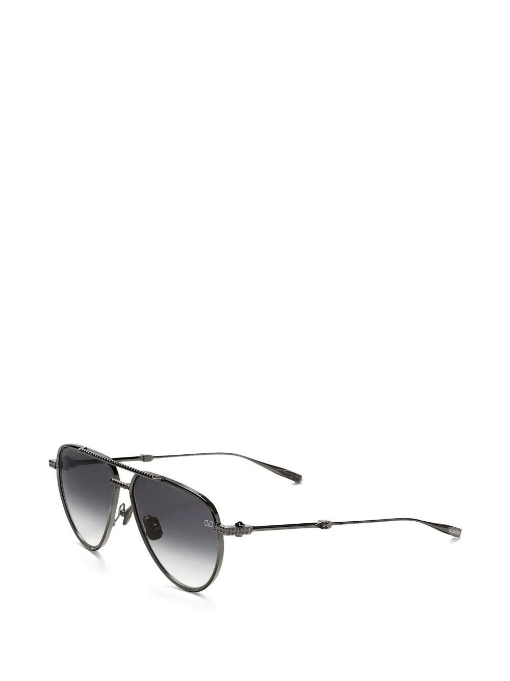 VALENTINO GARAVANI EYEWEAR Zonnebril met piloten montuur en logodetail Zilver