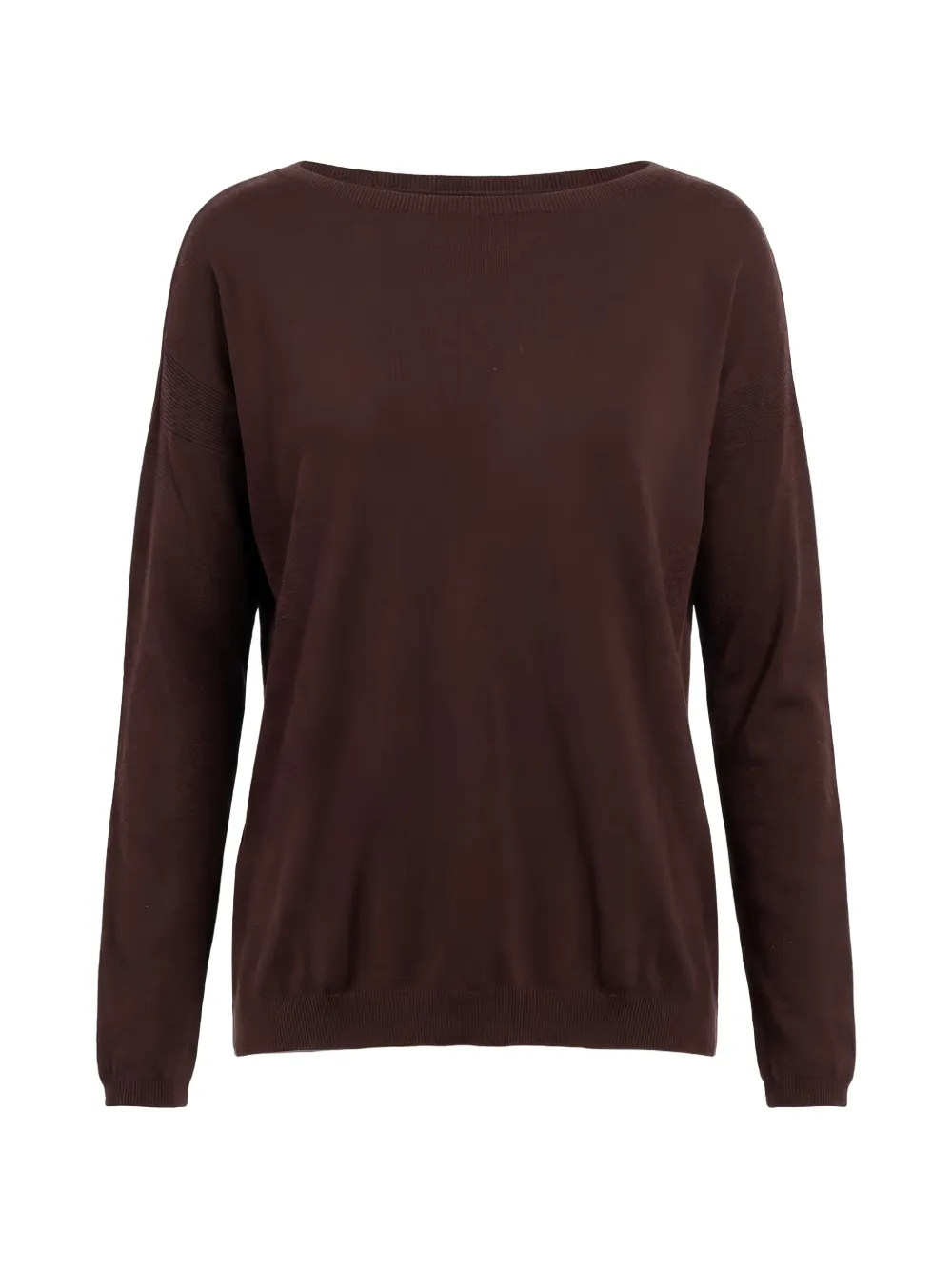 KONTATTO ribbed-cuff jumper - Marrone