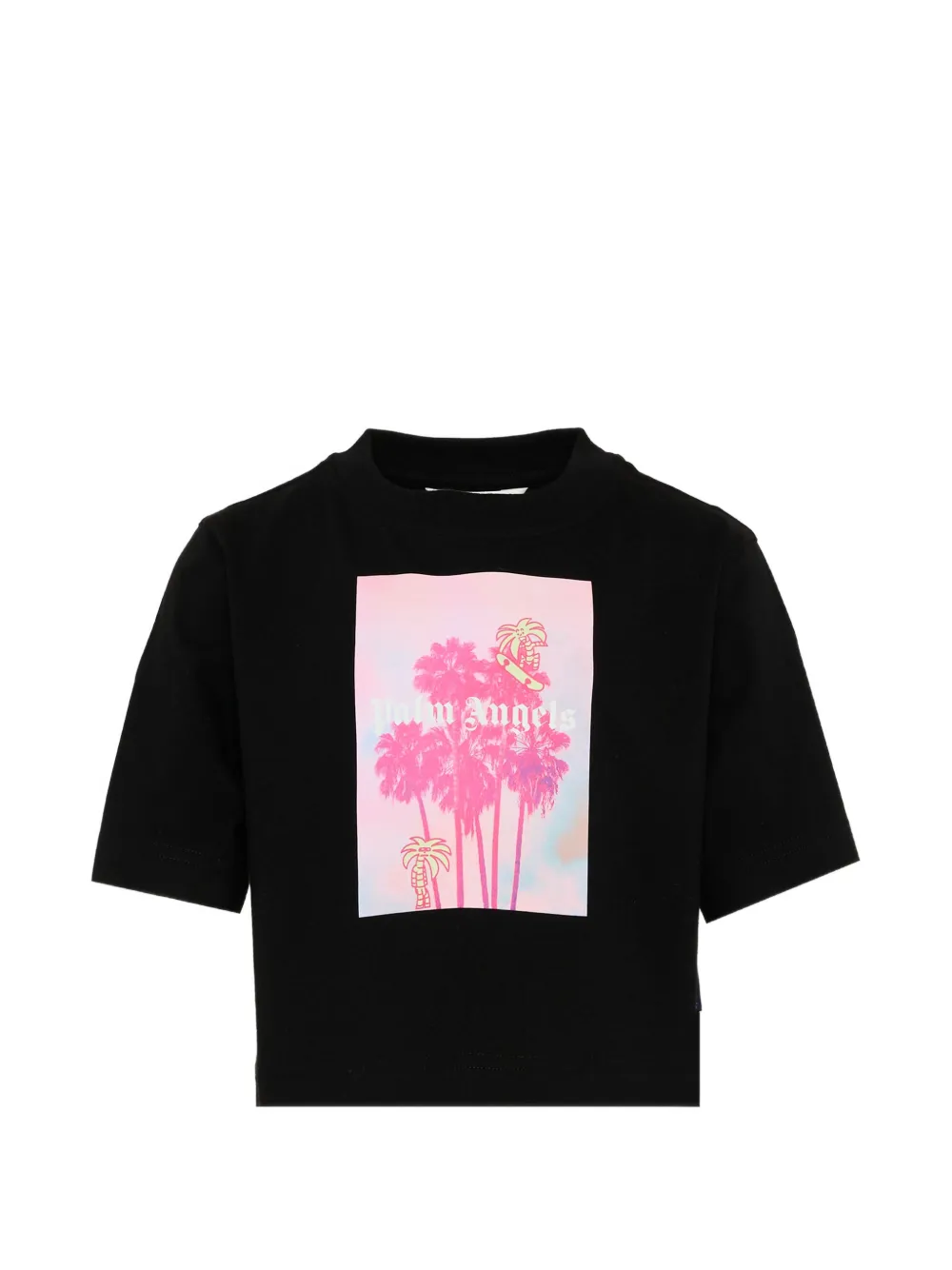 Palm Angels Kids logo-print short-sleeve T-shirt - Nero