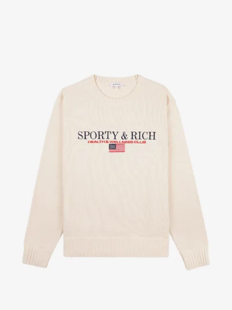 Sporty & Rich striktrøje med logo
