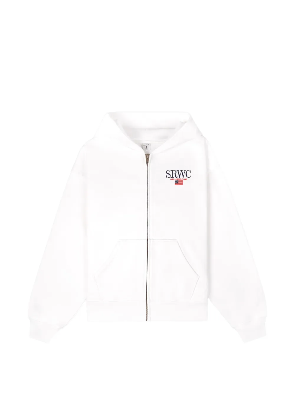 Sporty & Rich zipped hooded sweatshirt - Bianco