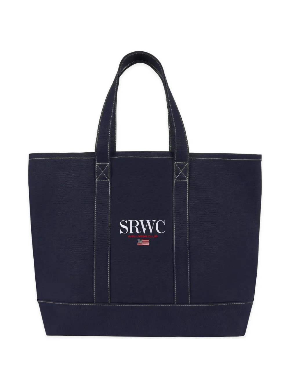 Sporty & Rich logo graphic tote bag - Blu