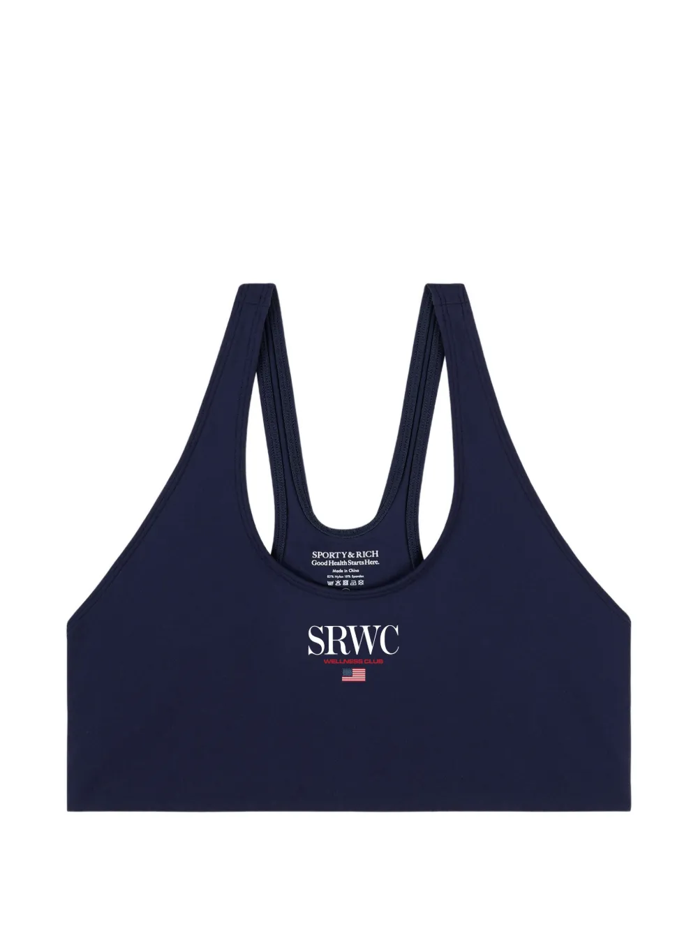 Sporty & Rich flag bra top - Blau