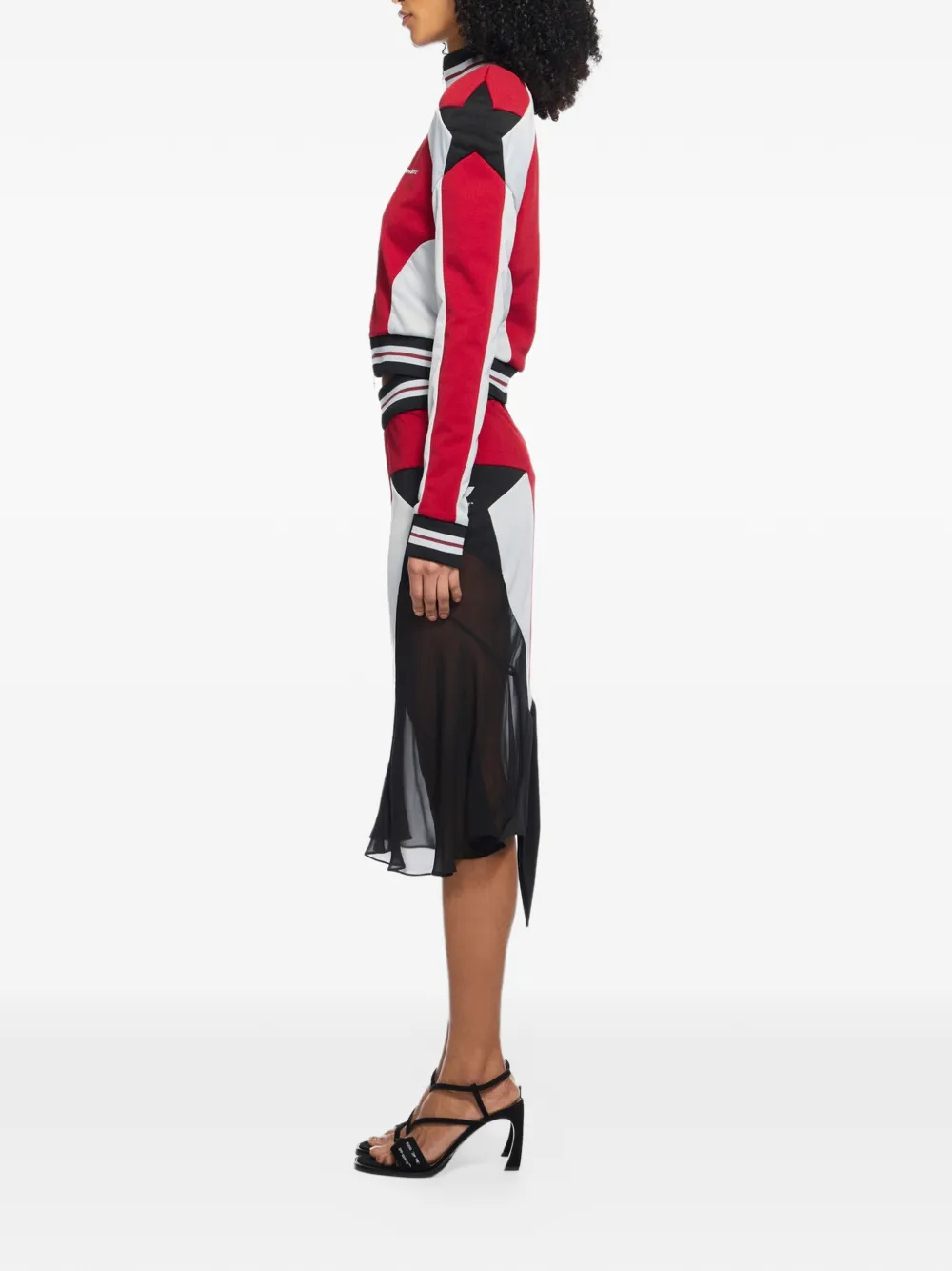  Off-white Track Star Zip-up Sweatshirt - Red 