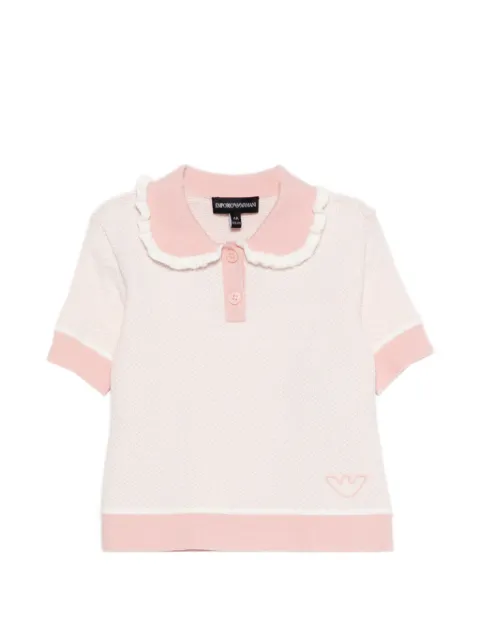 Emporio Armani Kids camisa con volantes en el cuello