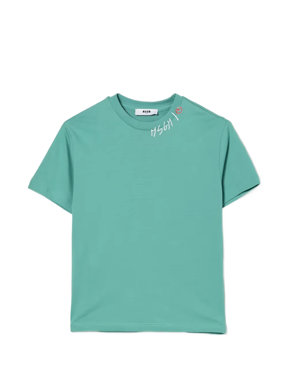 MSGM Kids logo-print short-sleeve T-shirt - Verde