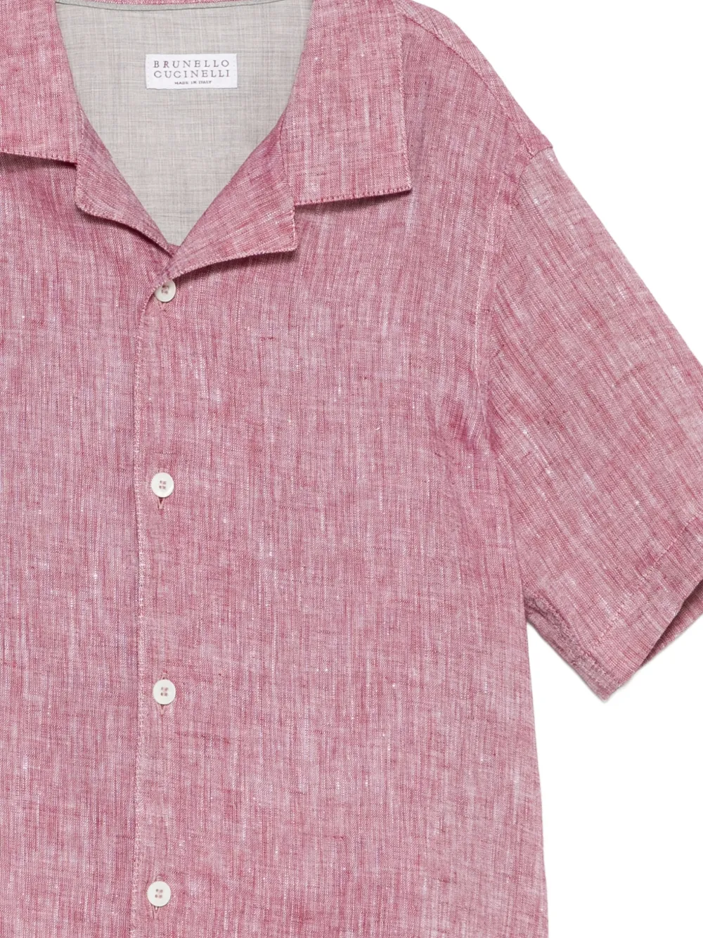 Brunello Cucinelli Kids Shirt met knopen Rood