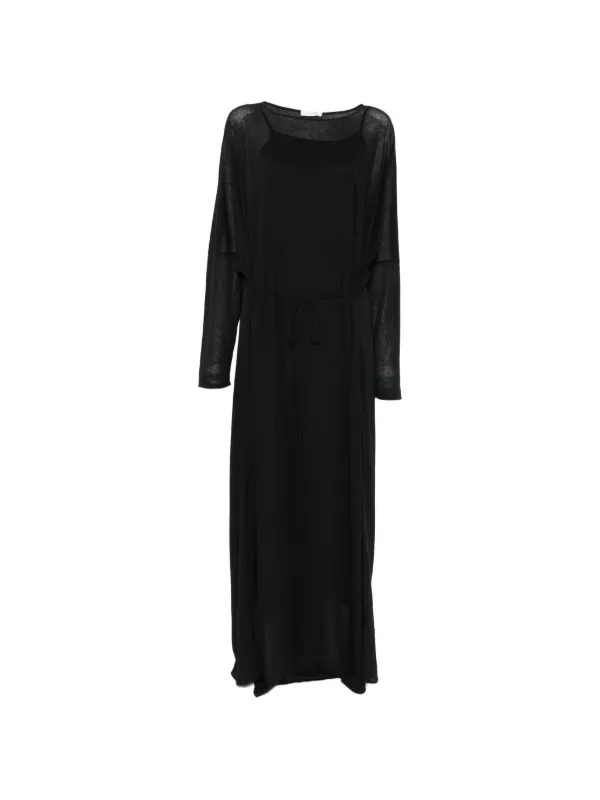 RUOHAN Soma Drawstring long-sleeve Maxi Dress | Black | FARFETCH ID RUOHAN Soma Drawstring long-sleeve Maxi Dress | Black | FARFETCH ID