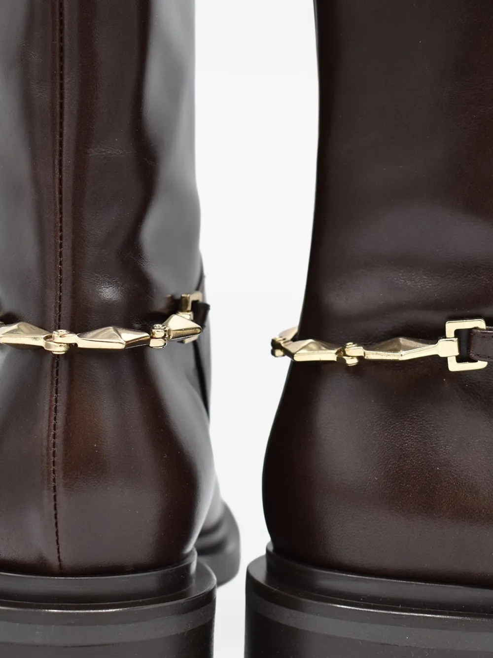 Sergio Levantesi Laura56 enkellaarzen met ketting Bruin