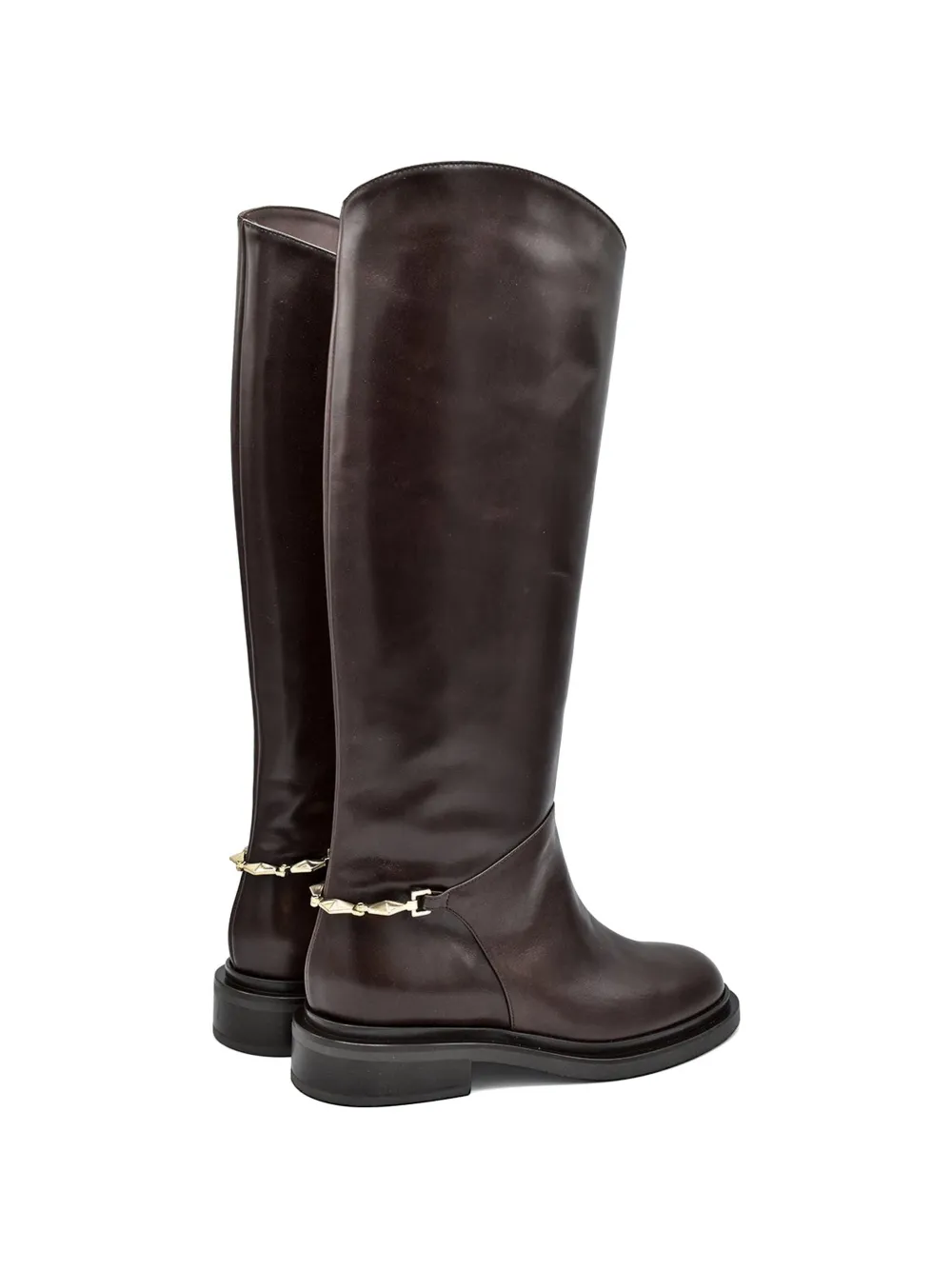 Sergio Levantesi Laura56 enkellaarzen met ketting Bruin