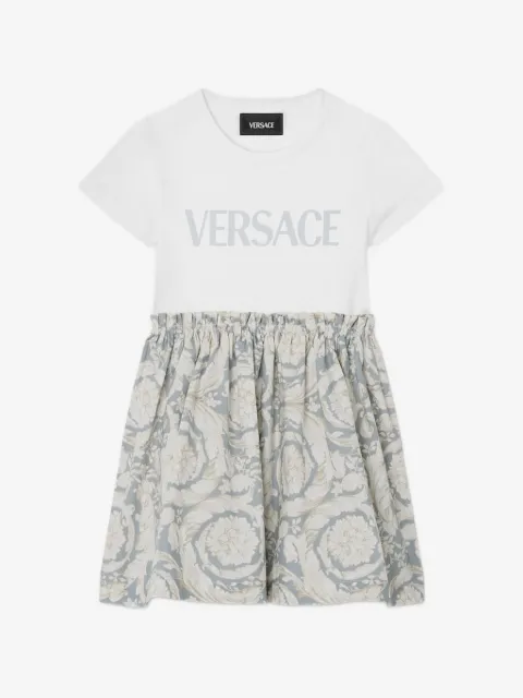 Versace Kids robe à imprimé Barocco et logo