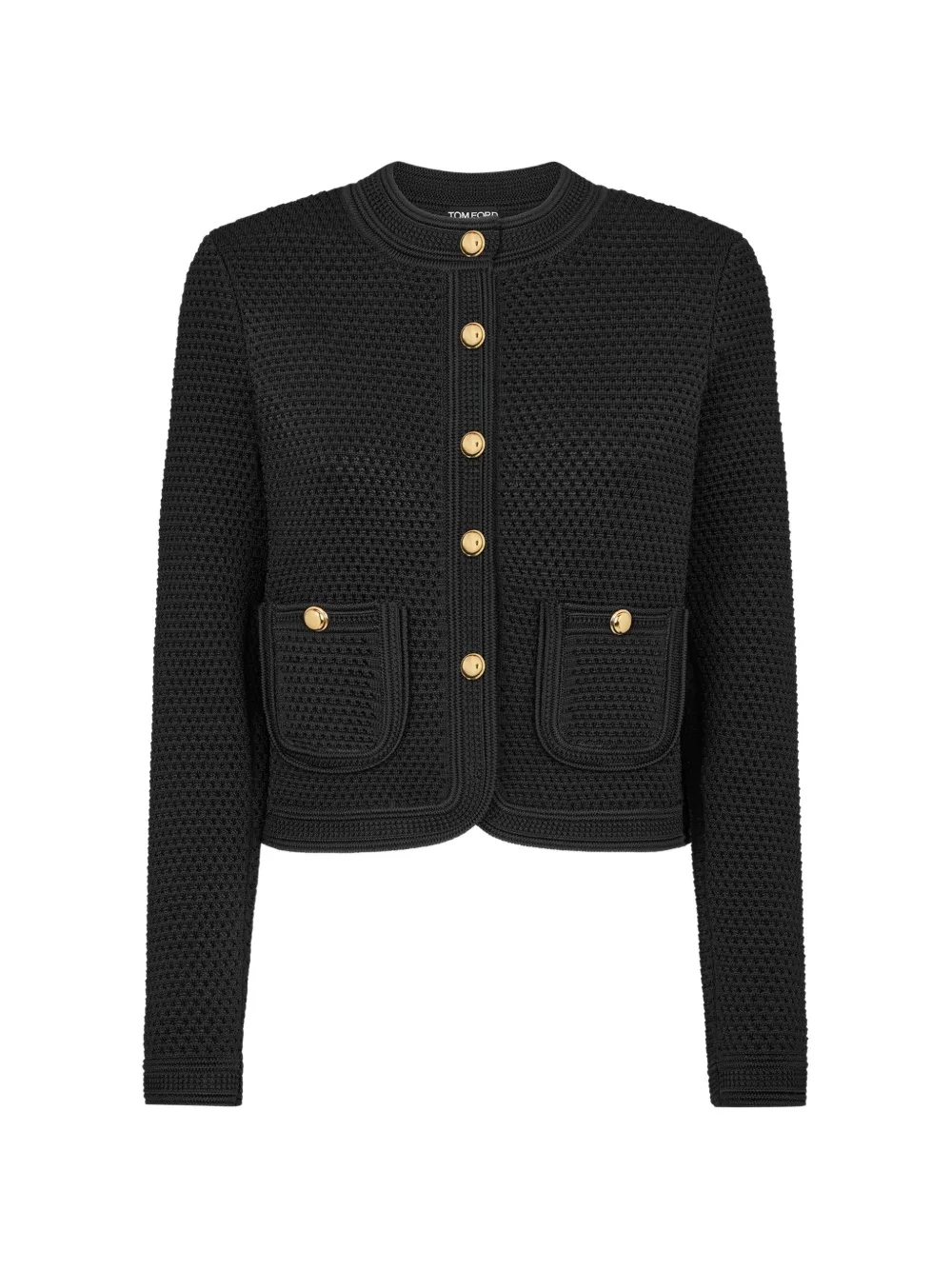 TOM FORD button patch-pocket cardigan - Black