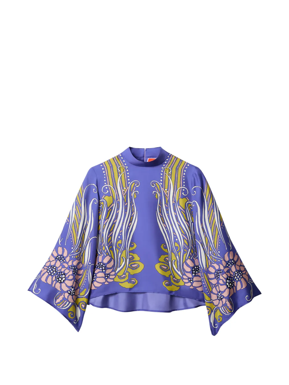 La Doublej Make An Exit Floral Print Top In Purple
