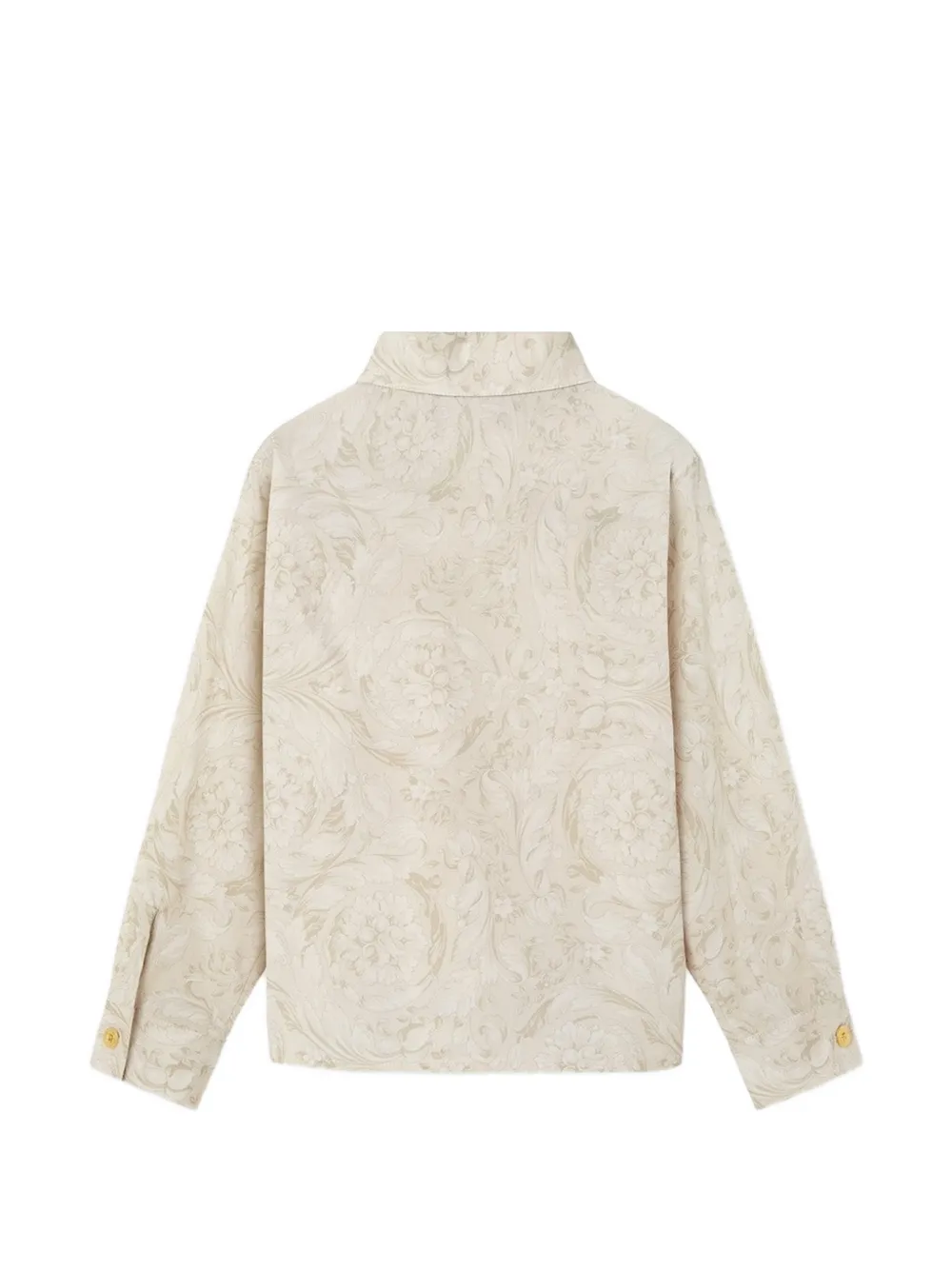 Versace Kids Shirt met bloemenprint Beige