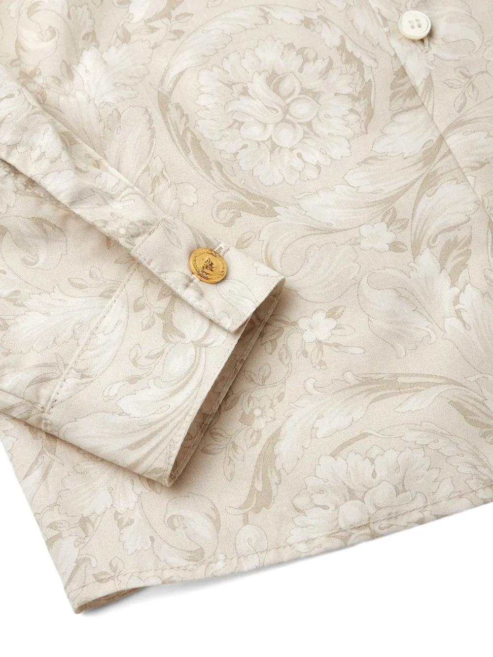 Versace Kids Shirt met bloemenprint Beige