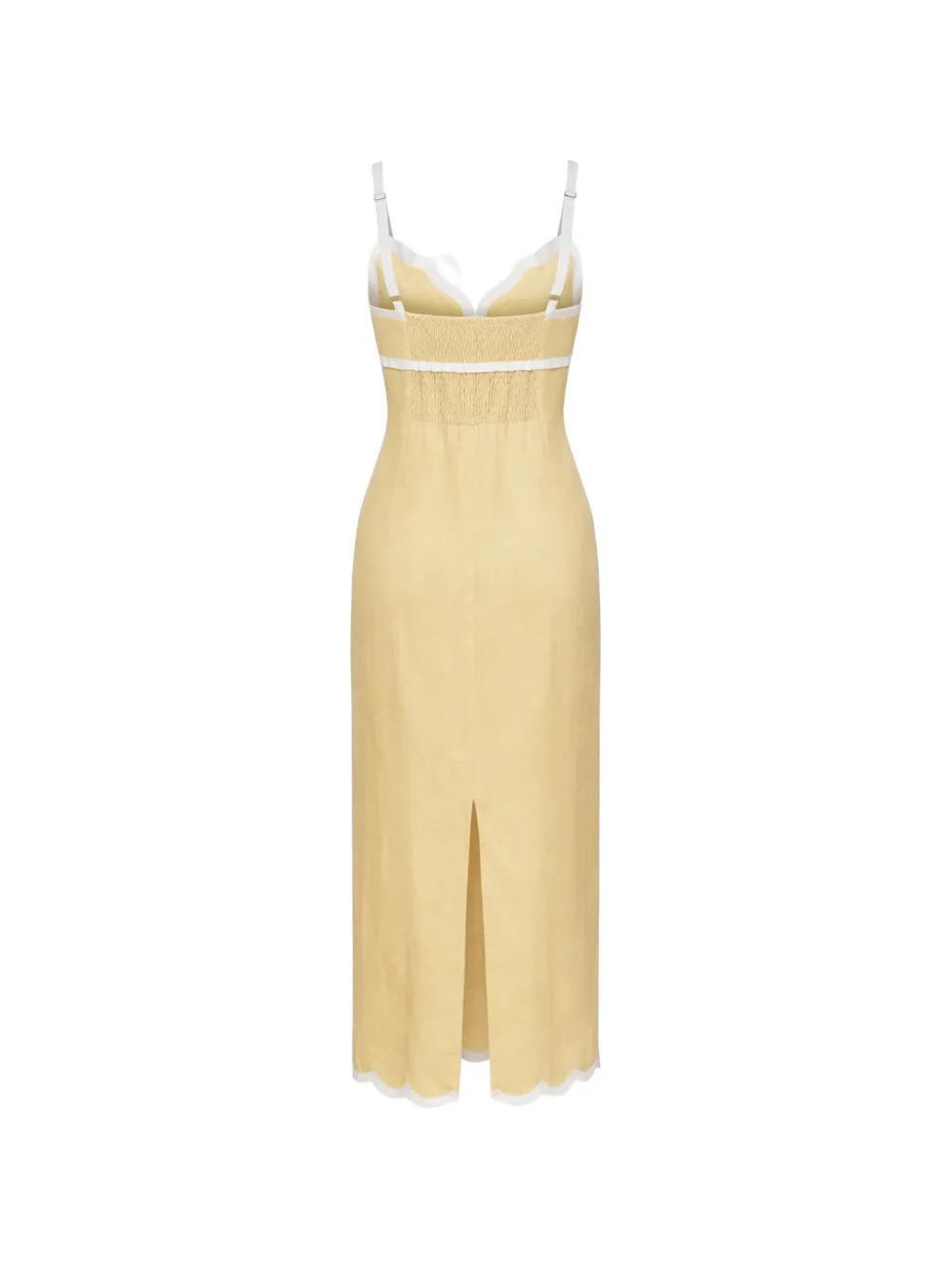  Reformation Sara Linen Midi Dress - Yellow 