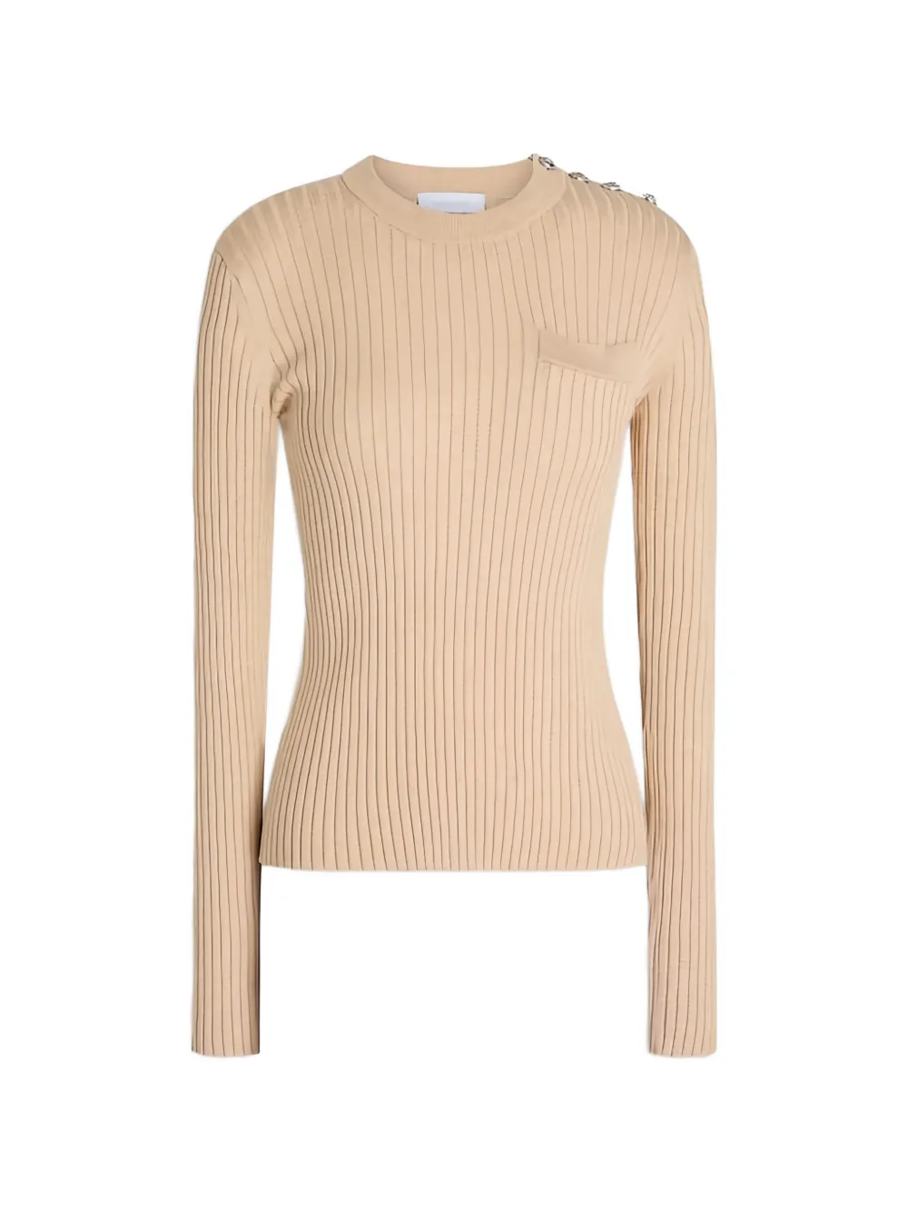 Rabanne button ribbed jumper - Toni neutri