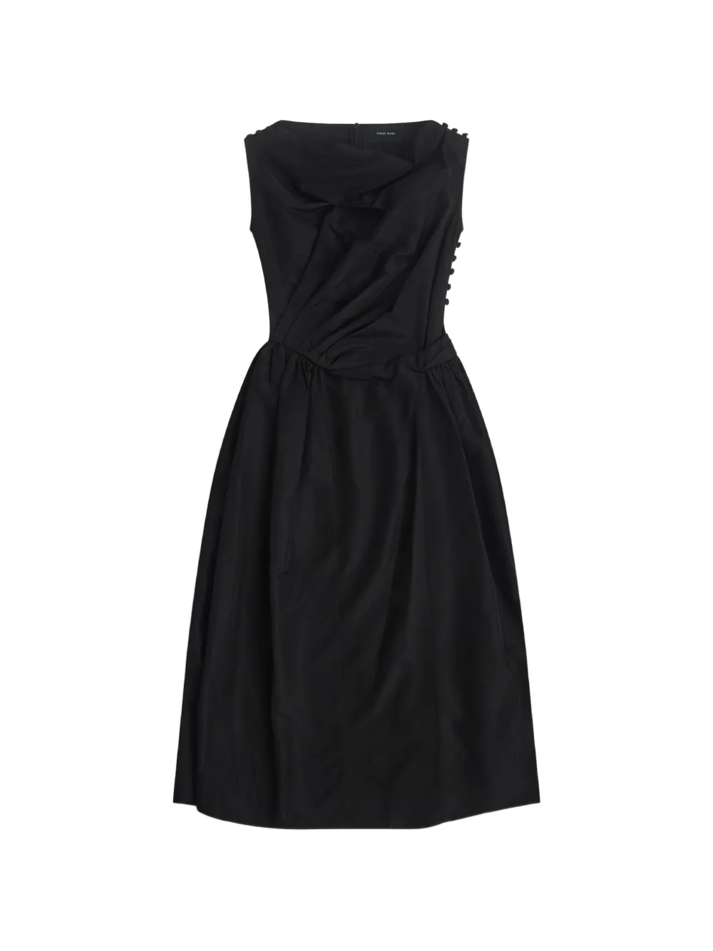 Simone Rocha draped midi dress - Nero