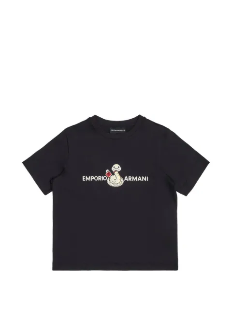 Emporio Armani Kids playera con estampado gráfico