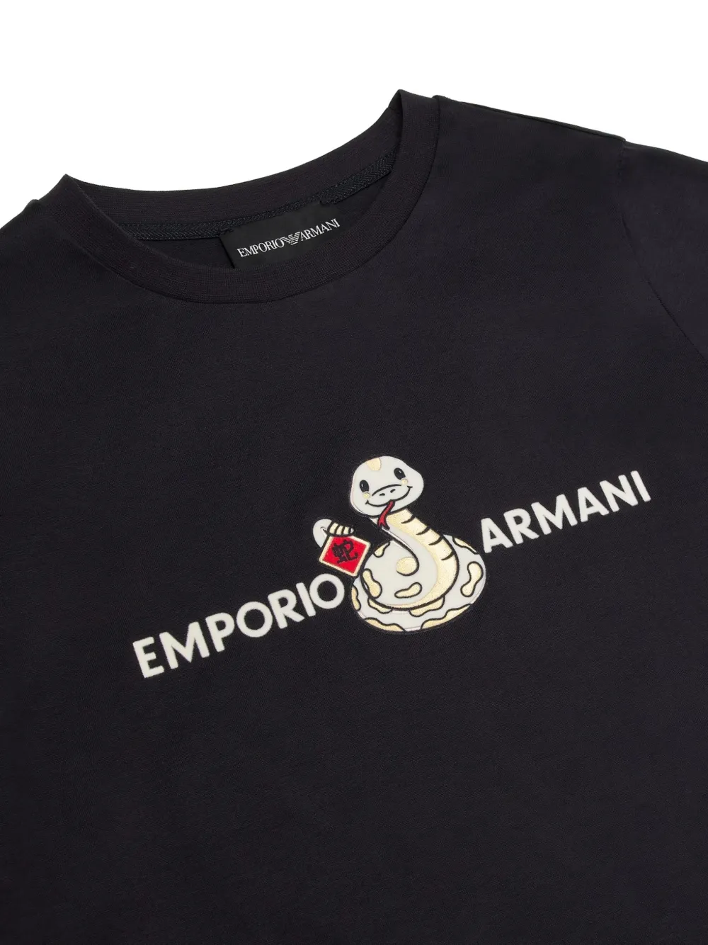 Emporio Armani Kids T-shirt met grafische print Blauw