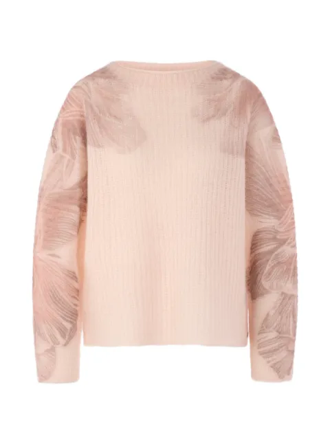 MARCCAIN Knitted in Germany floral-print sweater