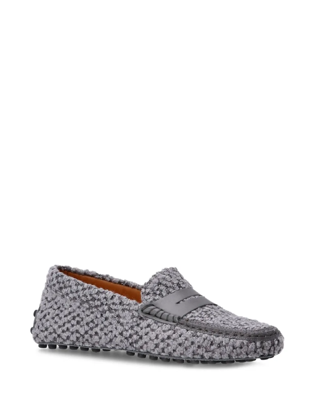 Tod's Gommino loafers met textuur Grijs