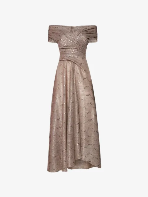 Talbot Runhof off-shoulder dress