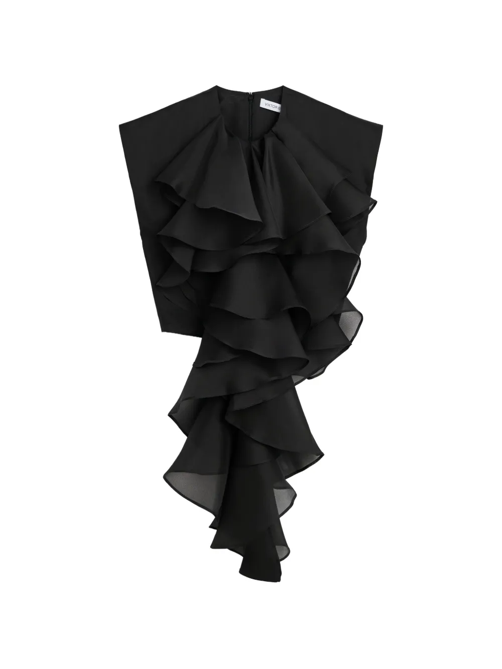 Viktor & Rolf Jabot Organza top - Nero