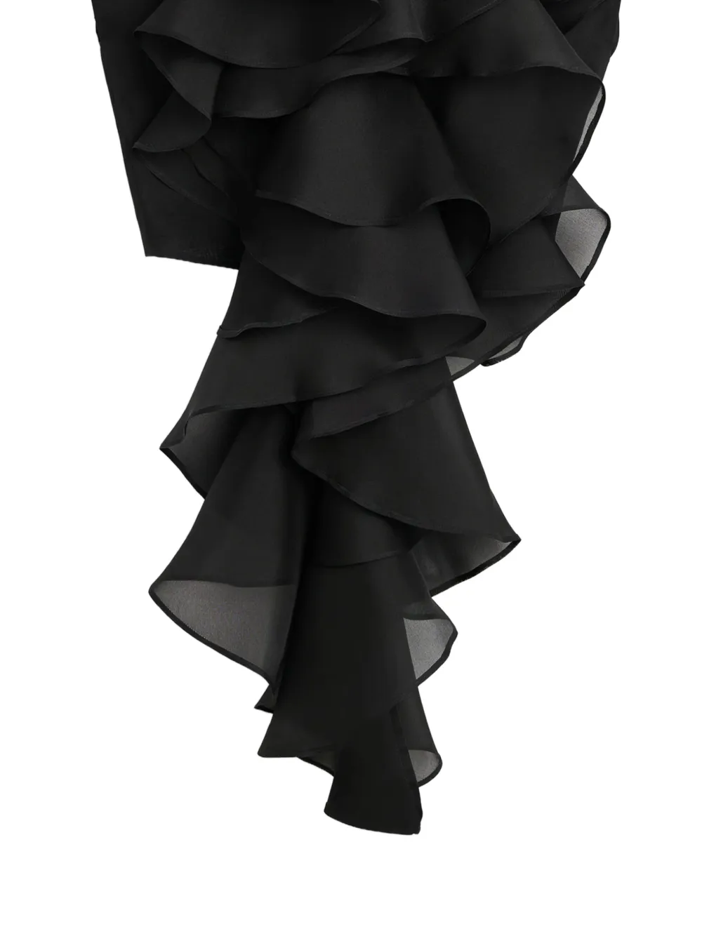  Viktor & Rolf Jabot Organza Top - Black 