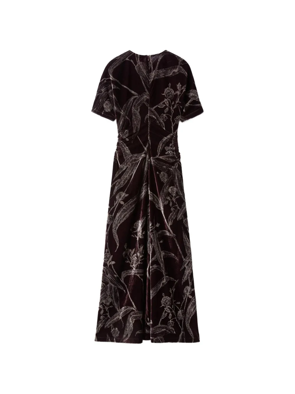 La DoubleJ Midi-jurk met bloemenprint Paars