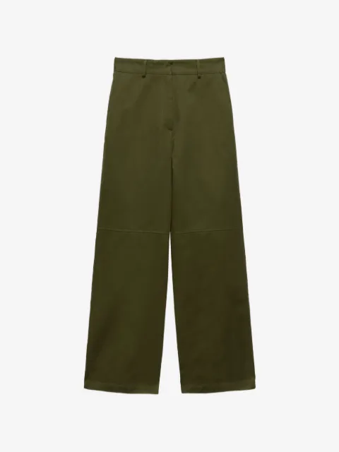 MSGM wide-leg panelled cotton trousers