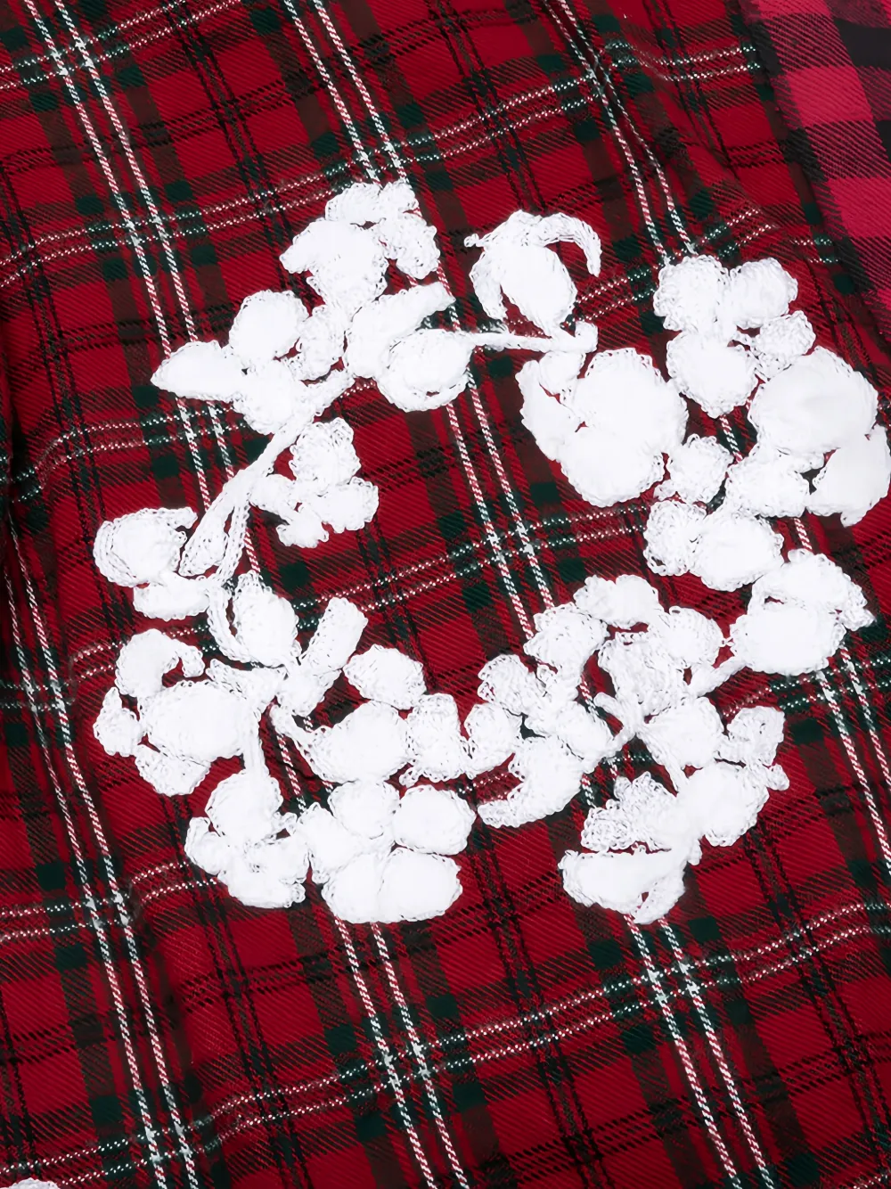  Readymade X Denim Tears Floral-embroidered Checked Shirt 