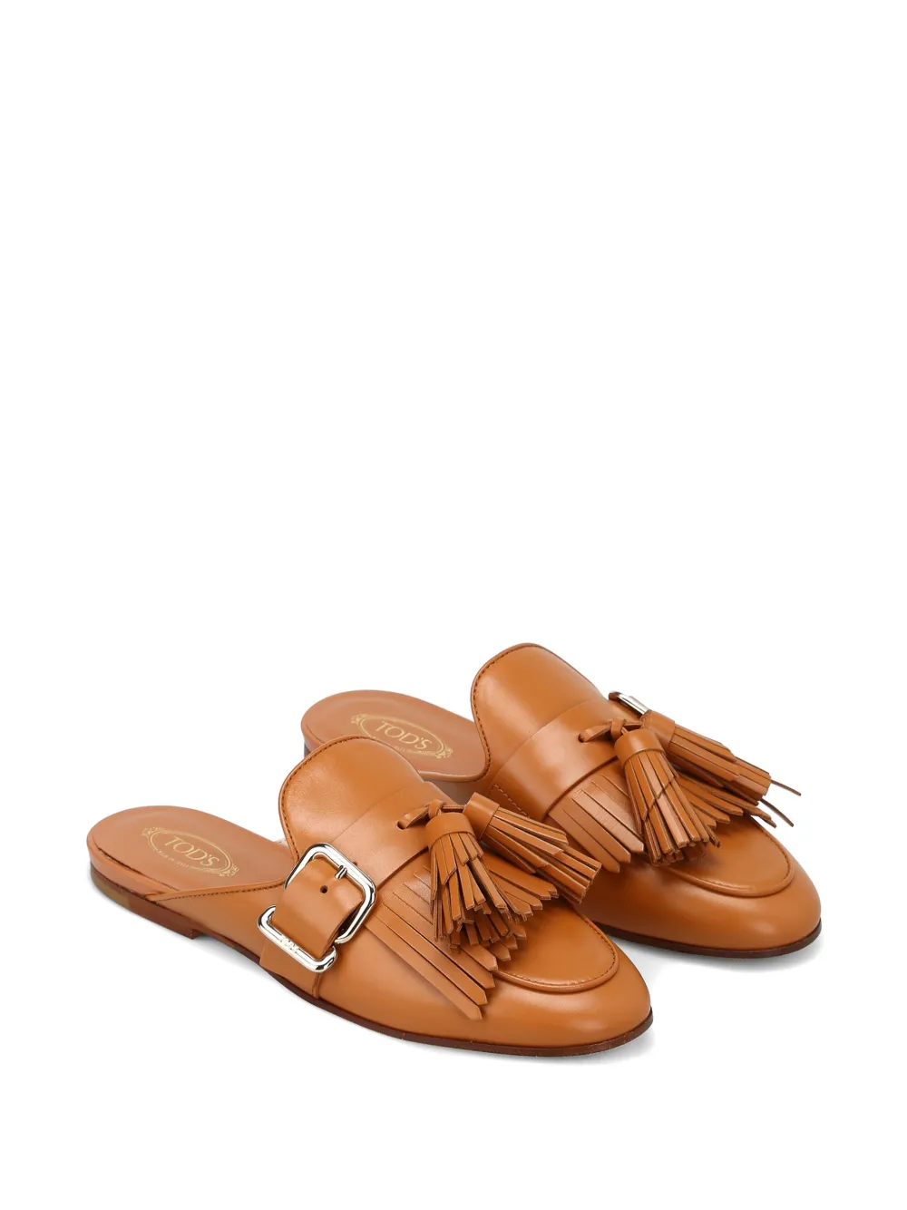 Tod's buckle tassel leather mules Bruin