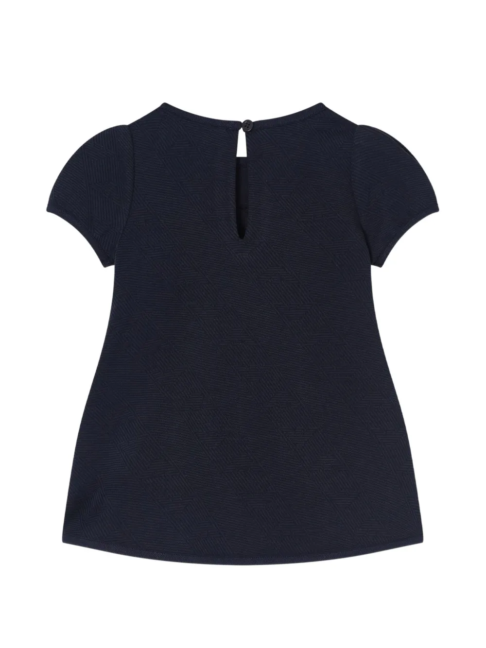 Short-Sleeved Textured Dress