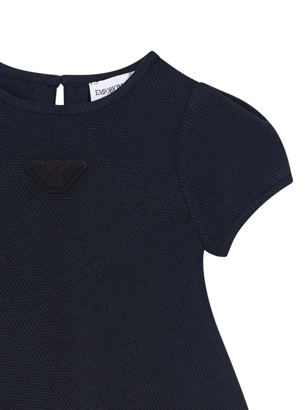 Short-Sleeved Textured Dress