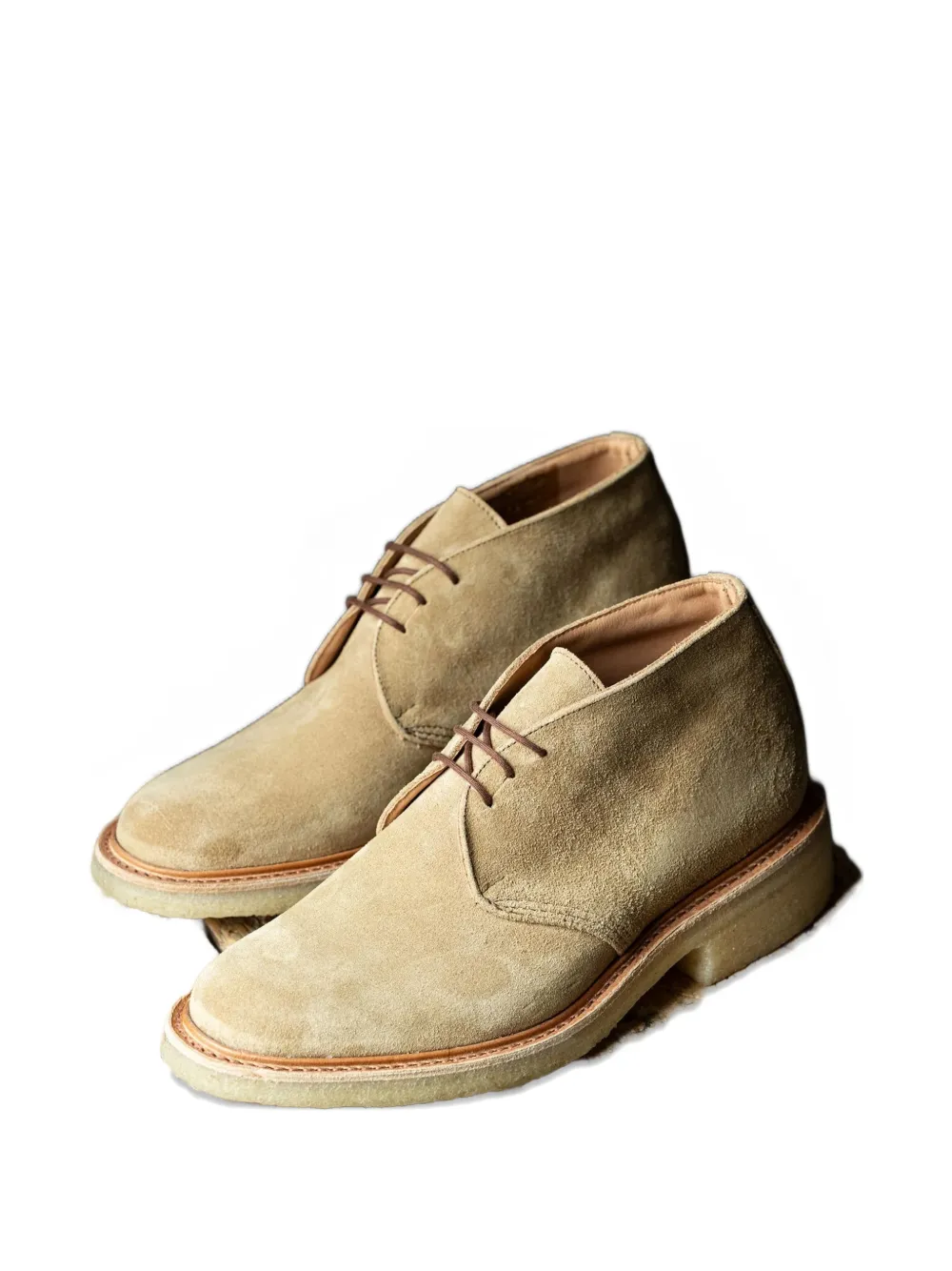 Fortela x Trickers lace-up suede boots - Toni neutri