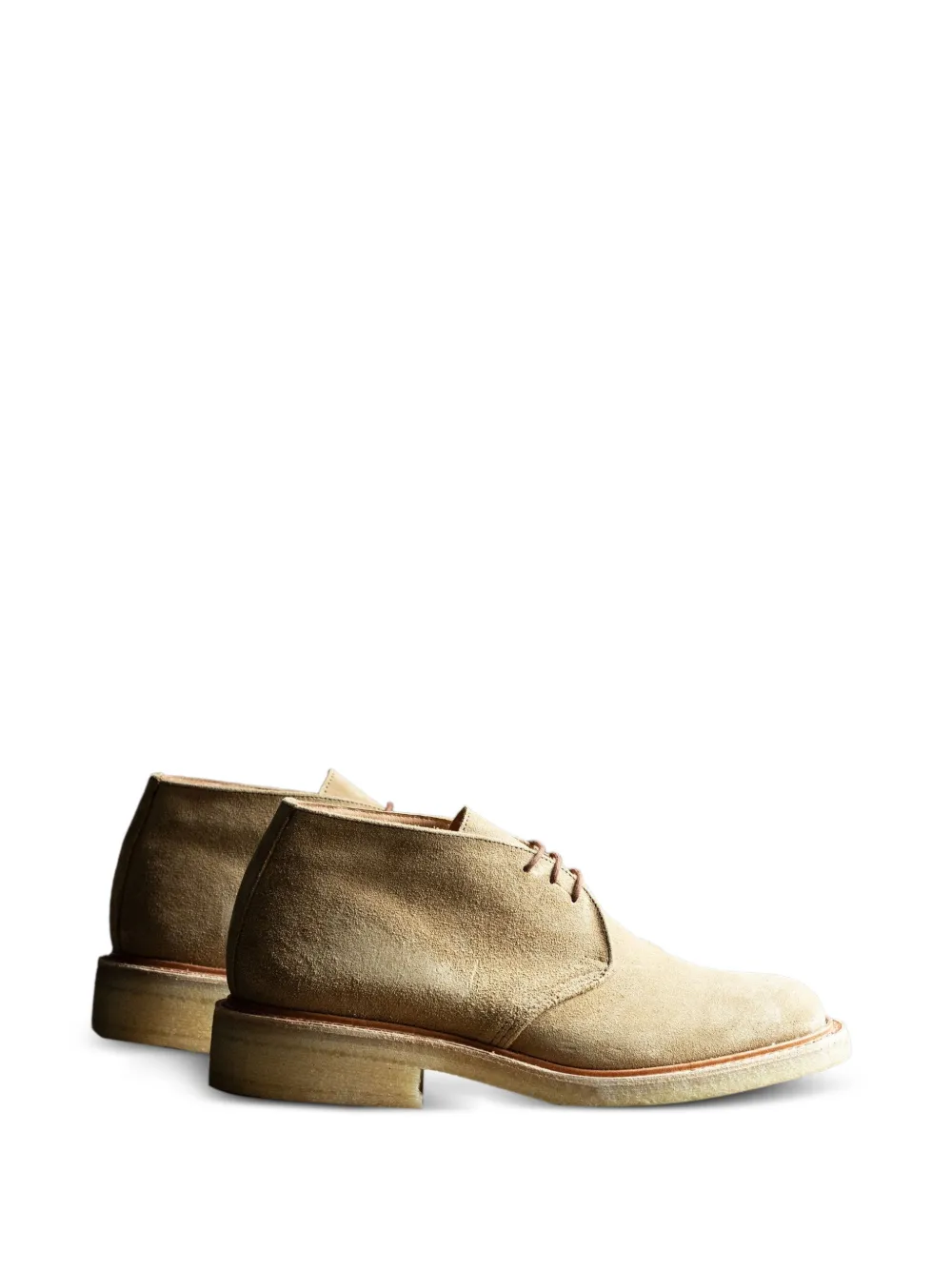 Fortela x Trickers suède veterlaarzen Beige